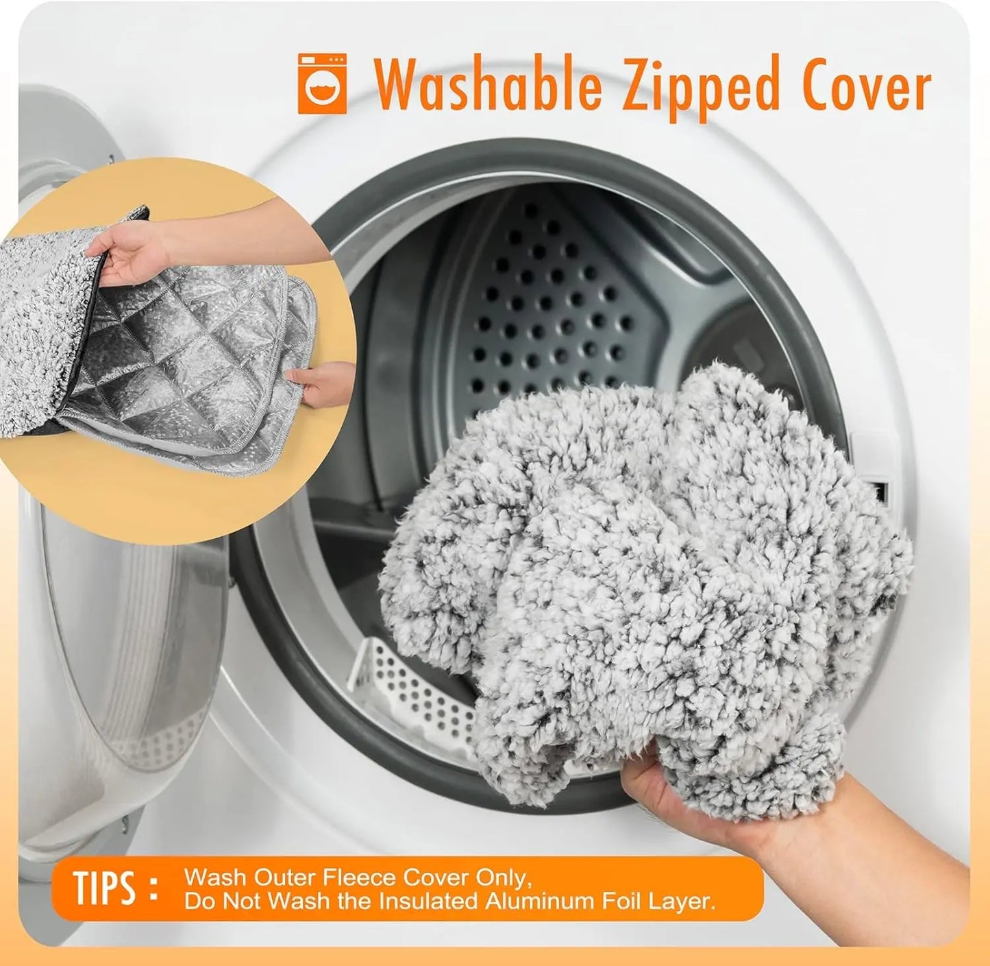 Self Warming Cat Bed – Dual Foil, Washable Cover, Non-Slip