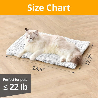 Self‑Warming Pet Bed, Ultra‑Soft Heated Pad w/ Washable Cover, For Dogs & Cats
