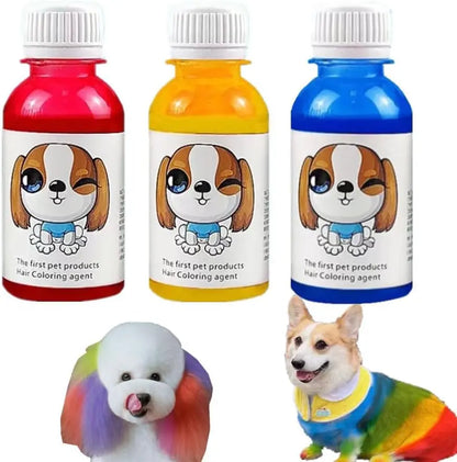 Semi-Permanent Dog Hair Dye 3-Pack – Long-Lasting, Safe, Mixable Pet Colors Default Title