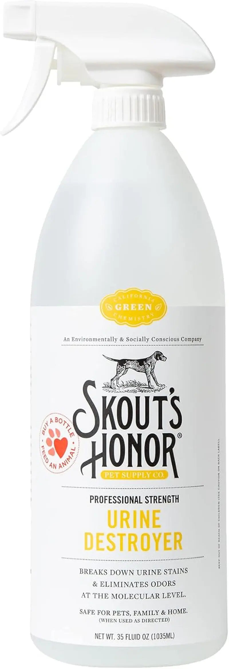 Skout's Honor Dog Urine Destroyer Carpet Cleaner 35oz Professional Strength Dog Urine Destroyer 35 Fl Oz (Pack Of 1)