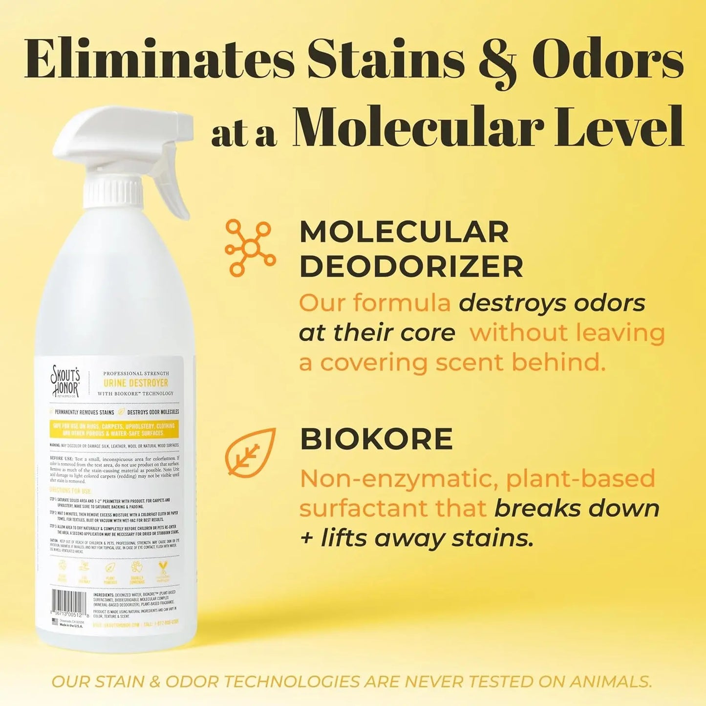 Skout's Honor Dog Urine Destroyer Carpet Cleaner 35oz Professional Strength