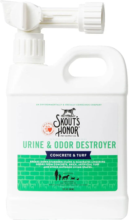 Skout's Honor Dog Urine Destroyer Carpet Cleaner 35oz Professional Strength Concrete And Turf Urine Destroyer 32 Oz