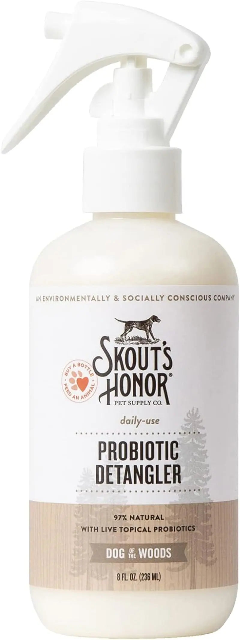 Skout’s Honor Probiotic Pet Detangler Spray – Hydrating & Conditioning Dog Of The Woods 1-Pack