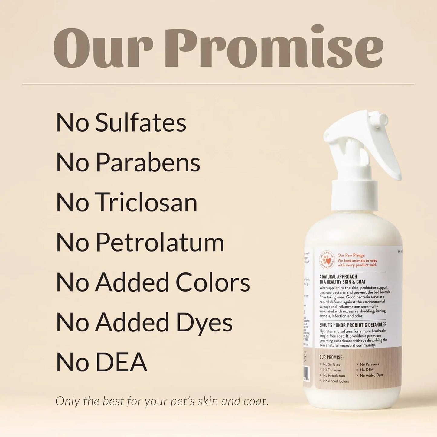 Skout’s Honor Probiotic Pet Detangler Spray – Hydrating & Conditioning