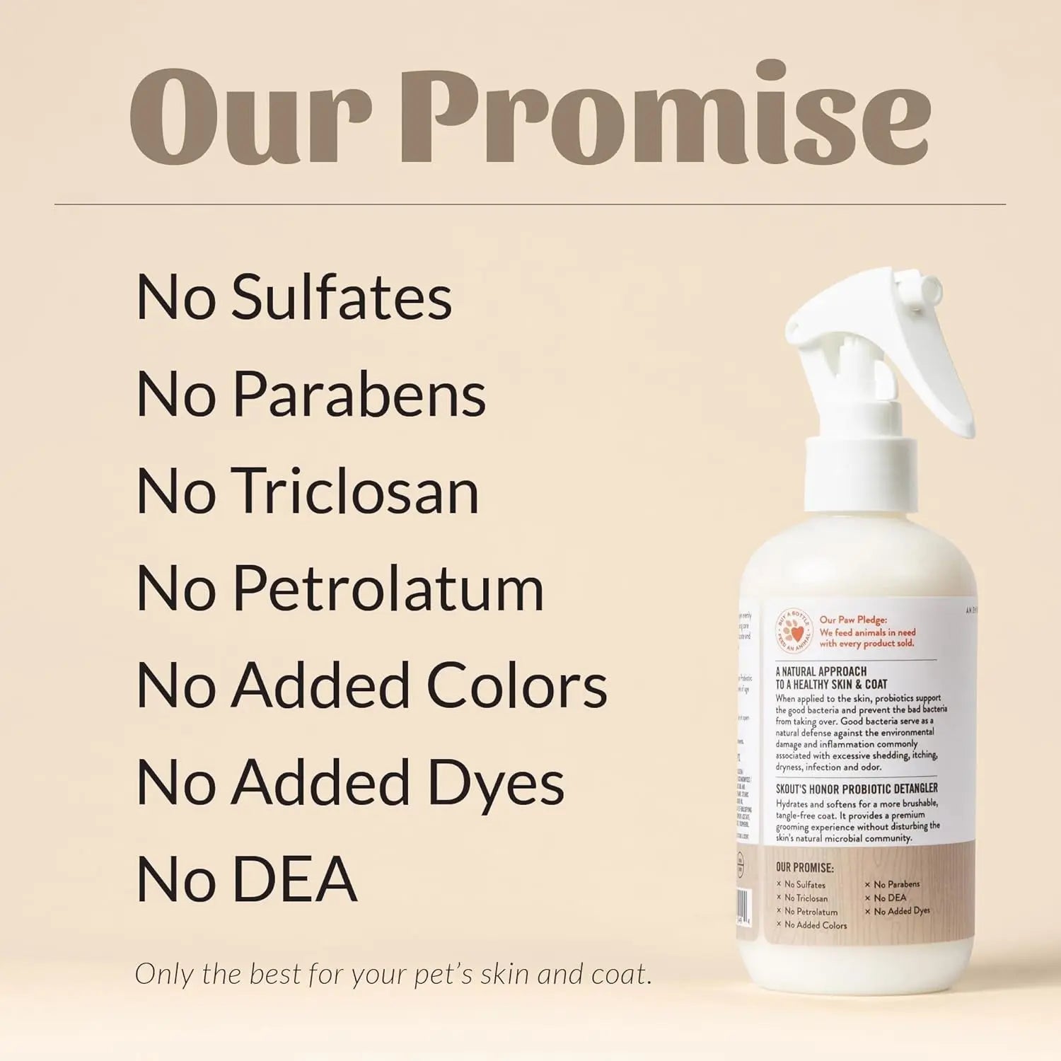 Skout’s Honor Probiotic Pet Detangler Spray – Hydrating & Conditioning