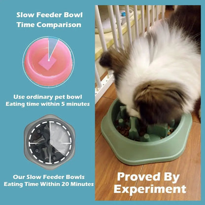 Slow Feeder Dog Bowl – Anti-Gulping, Non-Slip Design for Healthy Eating & Reduced Bloat in Small and Medium Dogs