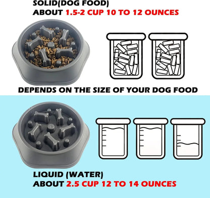 Slow Feeder Dog Bowl – Anti-Gulping, Non-Slip Design for Healthy Eating & Reduced Bloat in Small and Medium Dogs