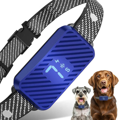 Smart AI Bark Collar for Dogs – Rechargeable Humane No-Shock Training Collar Dark Blue