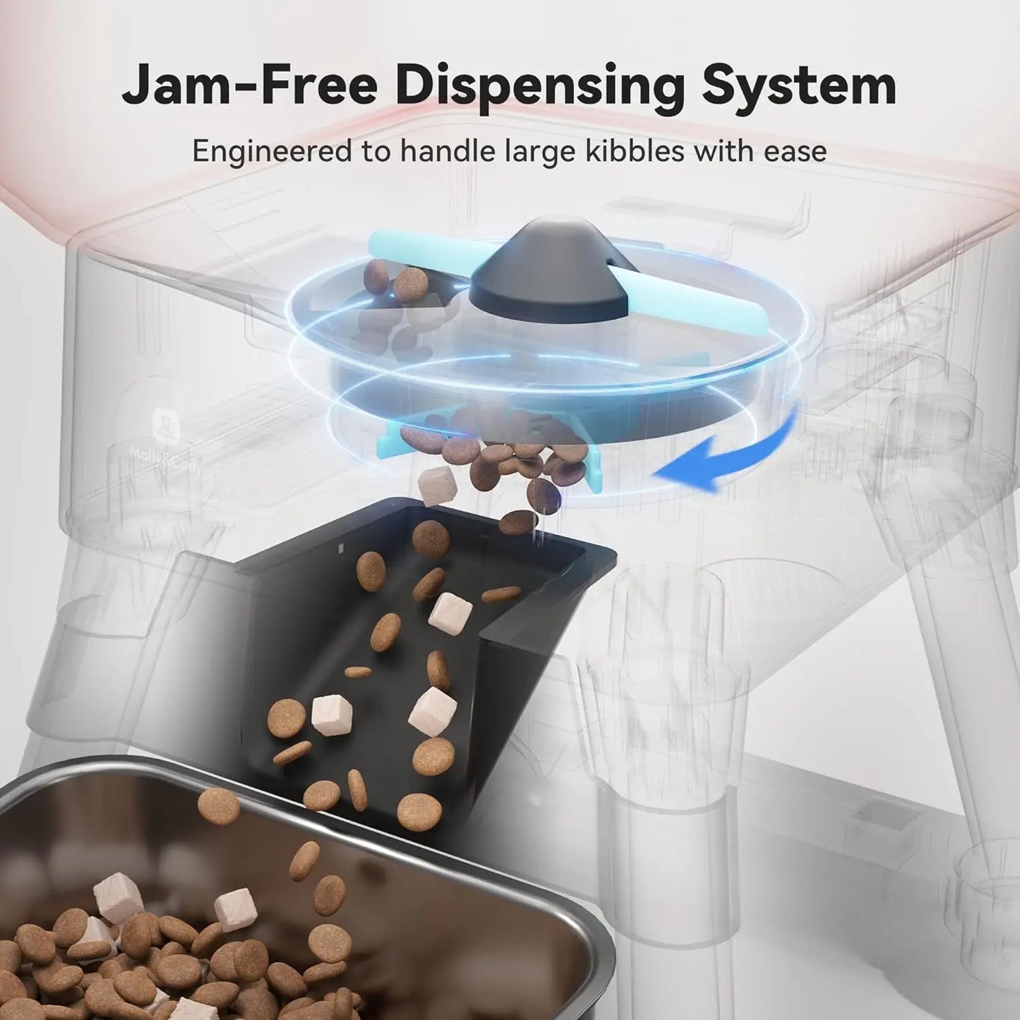 Smart Automatic Dog Feeder 14L – WiFi App Control & Dual Power For Large Dogs