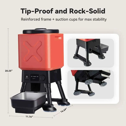 Smart Automatic Dog Feeder 14L – WiFi App Control & Dual Power For Large Dogs