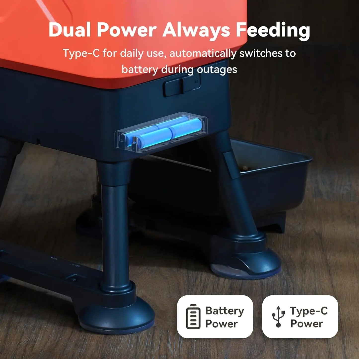 Smart Automatic Dog Feeder 14L – WiFi App Control & Dual Power For Large Dogs