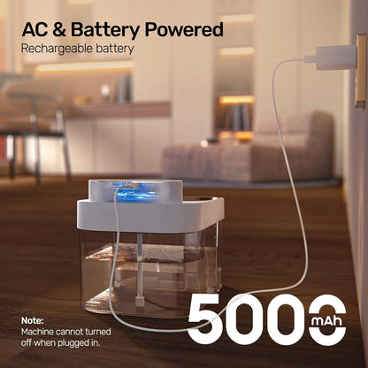 Smart Cat Water Fountain with App Monitoring Wi-Fi, 3L No-Filter System, Battery & Plug-In,