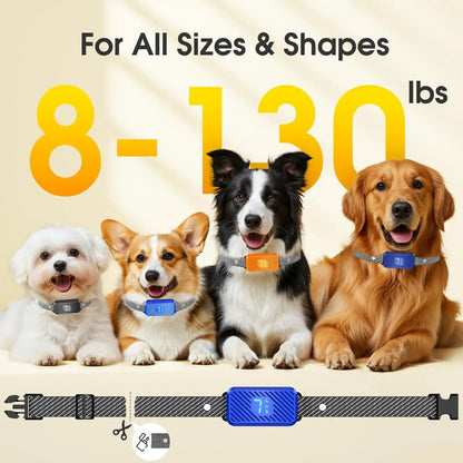 Smart Dog Bark Collar – Rechargeable No-Bark Training Collar w/ 3 Modes, 7 Levels