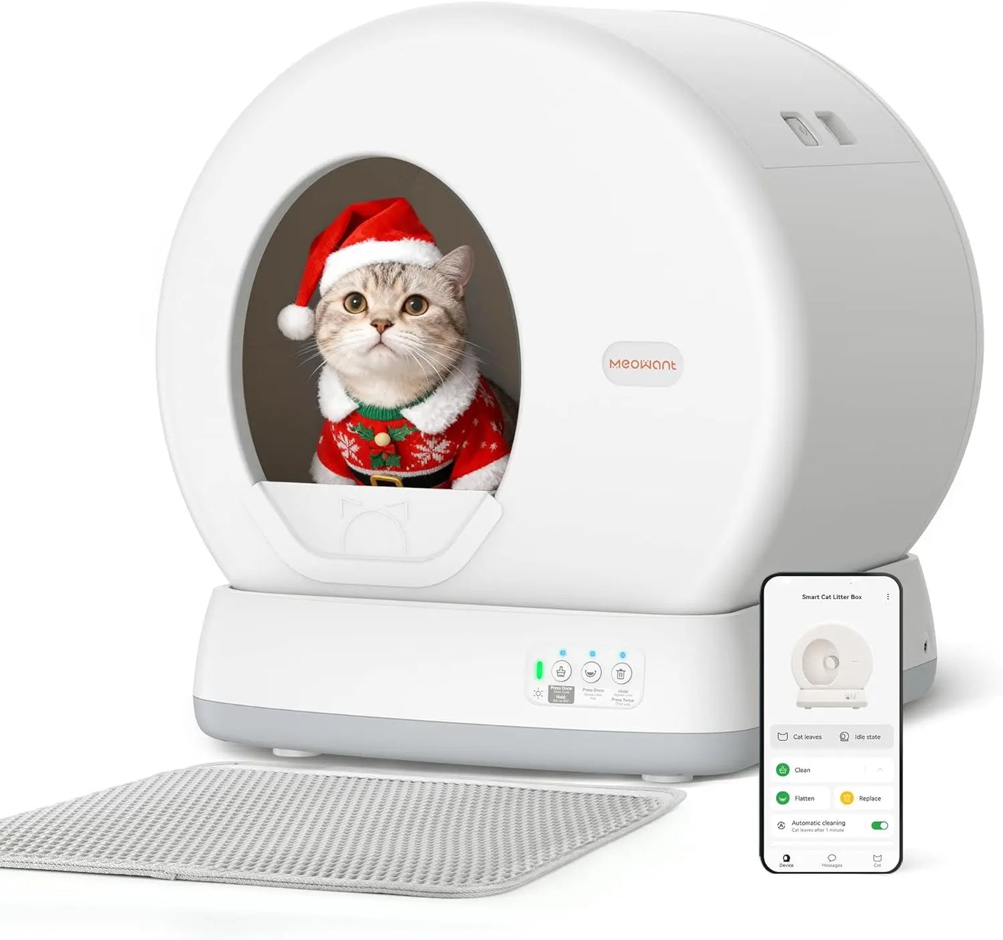 Smart Self-Cleaning Cat Litter Box App Control Odor Removal Large Multi Cat Default Title