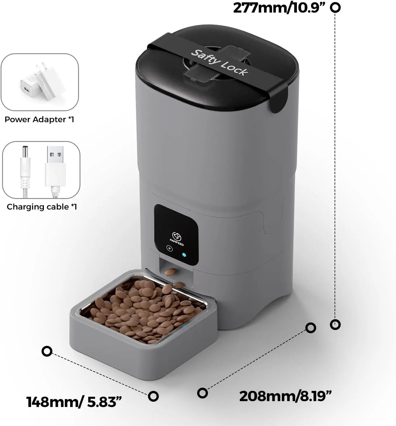 Smart WiFi Cat Feeder 6L – App-Controlled Auto Pet Feeder w/ Alexa & Dual Power