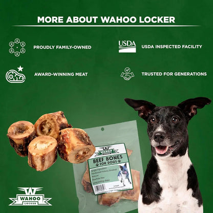 Smoked Beef Dog Bones 1.5" 4 Pack Natural Hickory Smoked Chews, natural