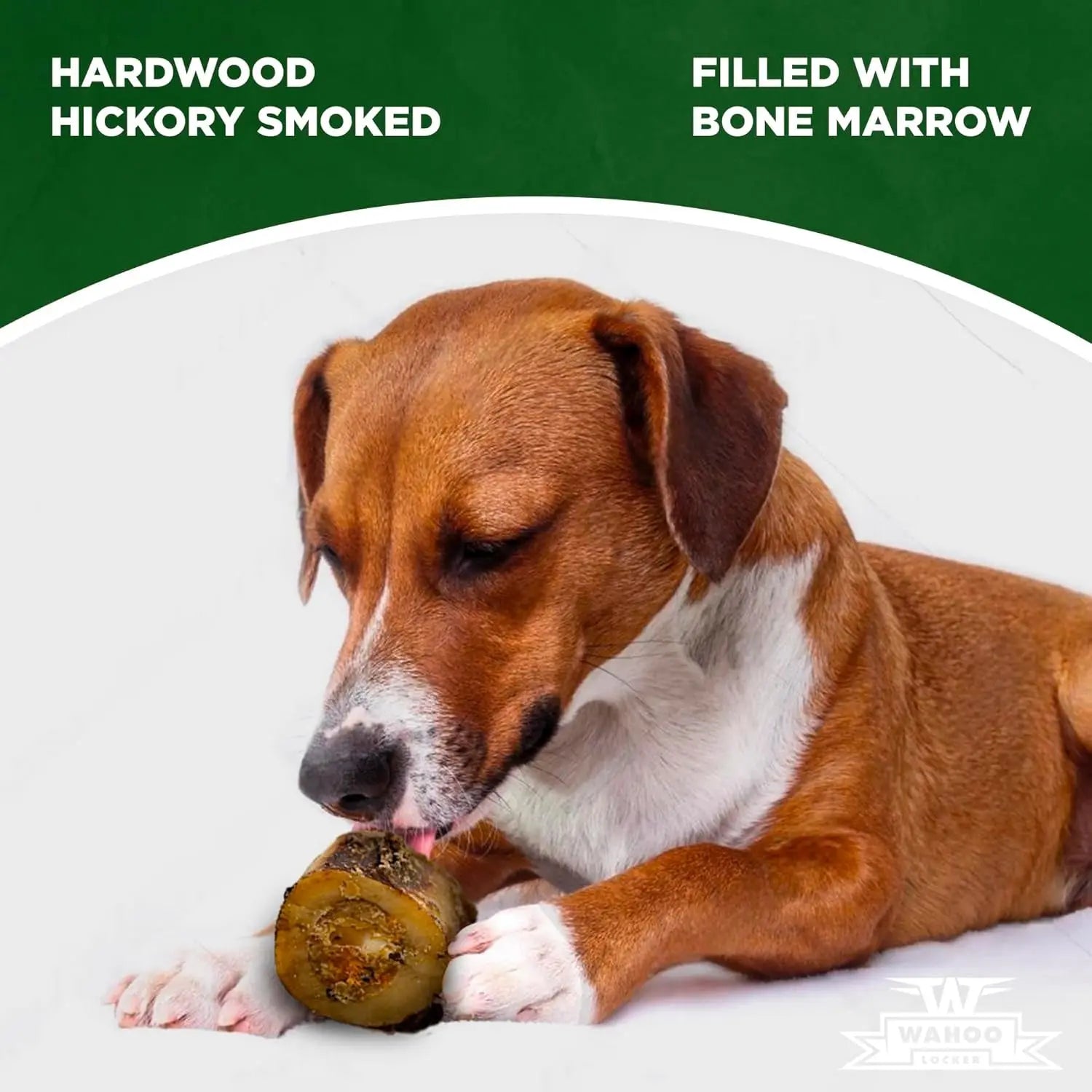 Smoked Beef Dog Bones 1.5" 4 Pack Natural Hickory Smoked Chews, natural