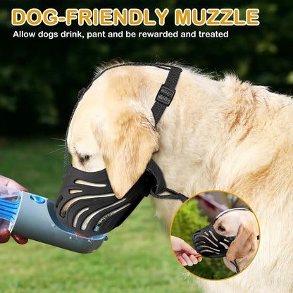 Soft Basket Dog Muzzle Breathable Adjustable Prevents Biting Chewing Training