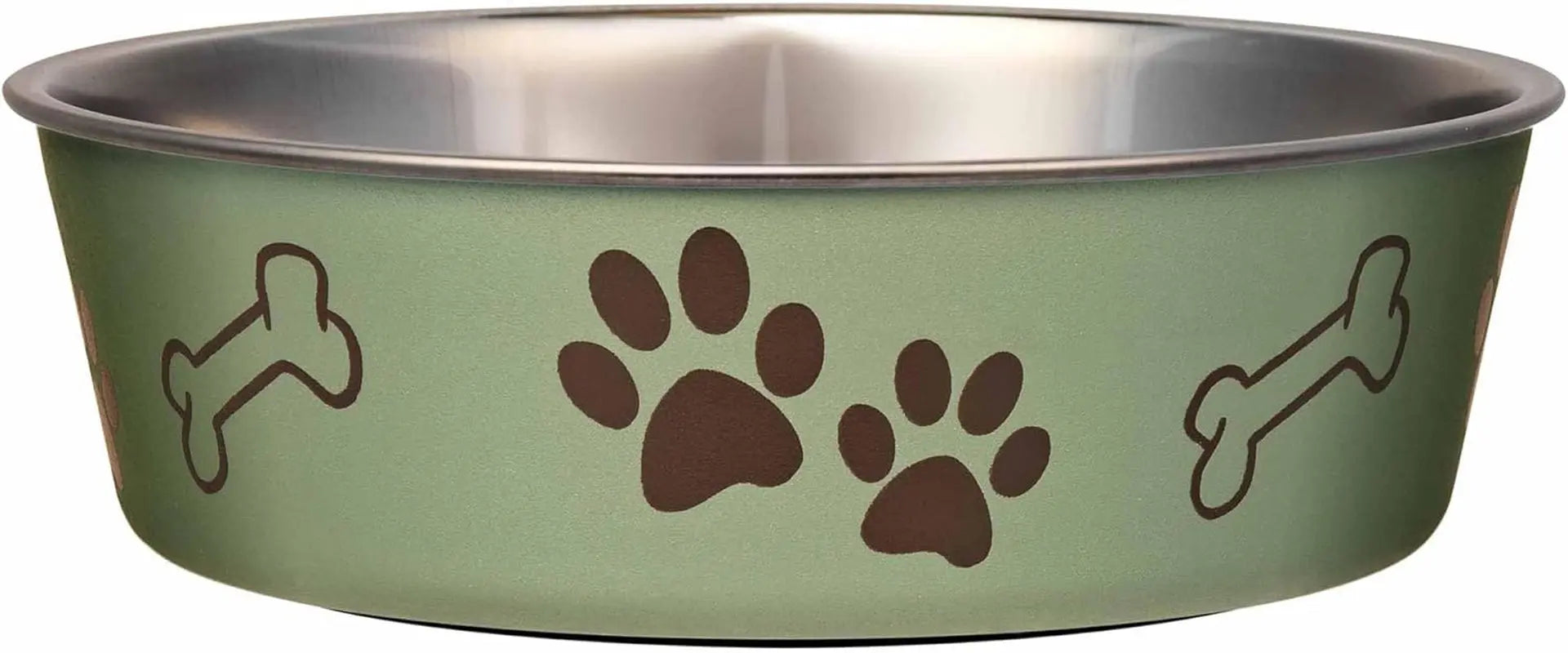 Stainless Steel Dog & Cat Bowl | Spill-Resistant Feeding Bowl (various colors) Artichoke