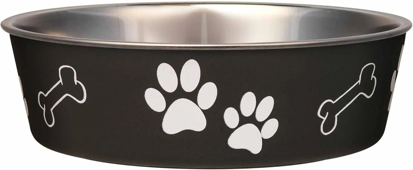 Stainless Steel Dog & Cat Bowl | Spill-Resistant Feeding Bowl (various colors) Espresso