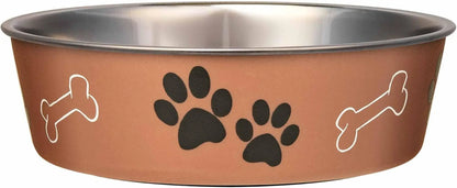 Stainless Steel Dog & Cat Bowl | Spill-Resistant Feeding Bowl (various colors) Copper