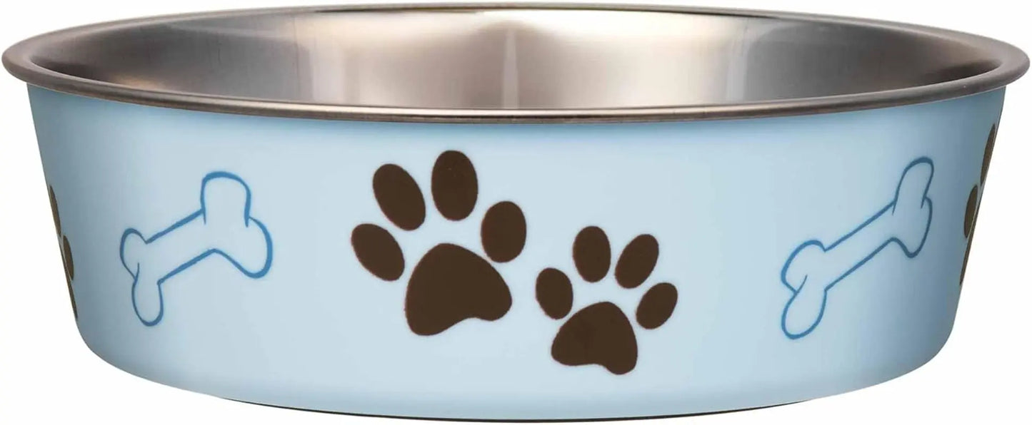 Stainless Steel Dog & Cat Bowl | Spill-Resistant Feeding Bowl (various colors) Murano Blue