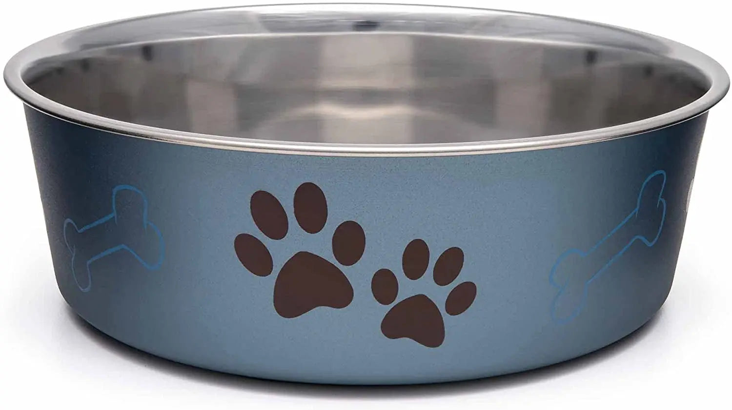 Stainless Steel Dog & Cat Bowl | Spill-Resistant Feeding Bowl (various colors) Blueberry Medium