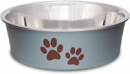 Stainless Steel Dog & Cat Bowl | Spill-Resistant Feeding Bowl (various colors) Blueberry Small