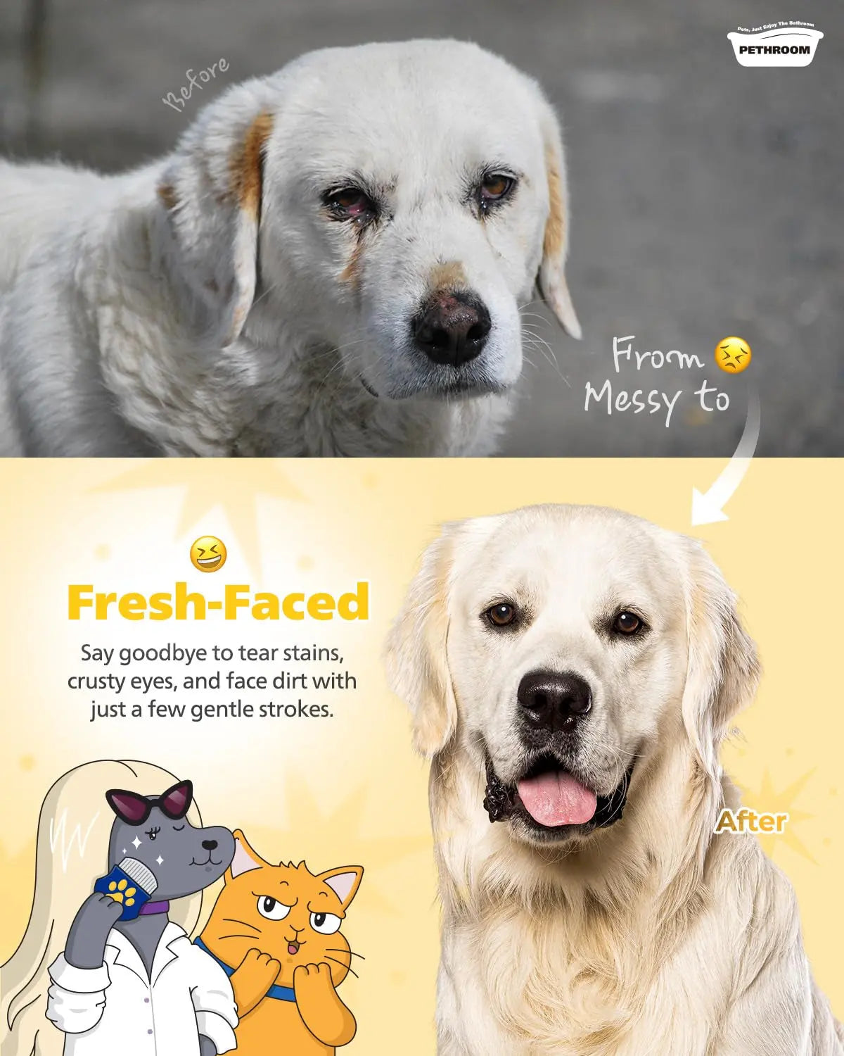 Stainless Steel Pet Eye Comb Tear Stain Remover for Dogs Cats