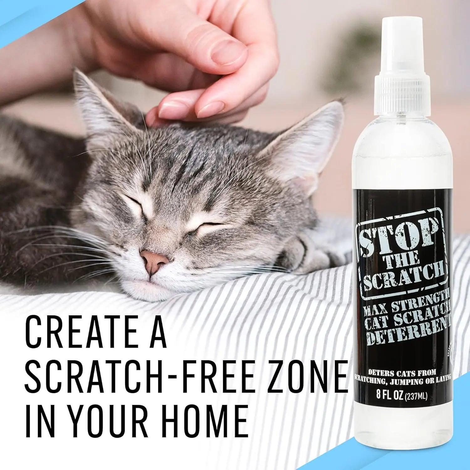 Stop the Scratch Kittens & Cat Deterrent Spray Rosemary Oil Non-Toxic Trainer
