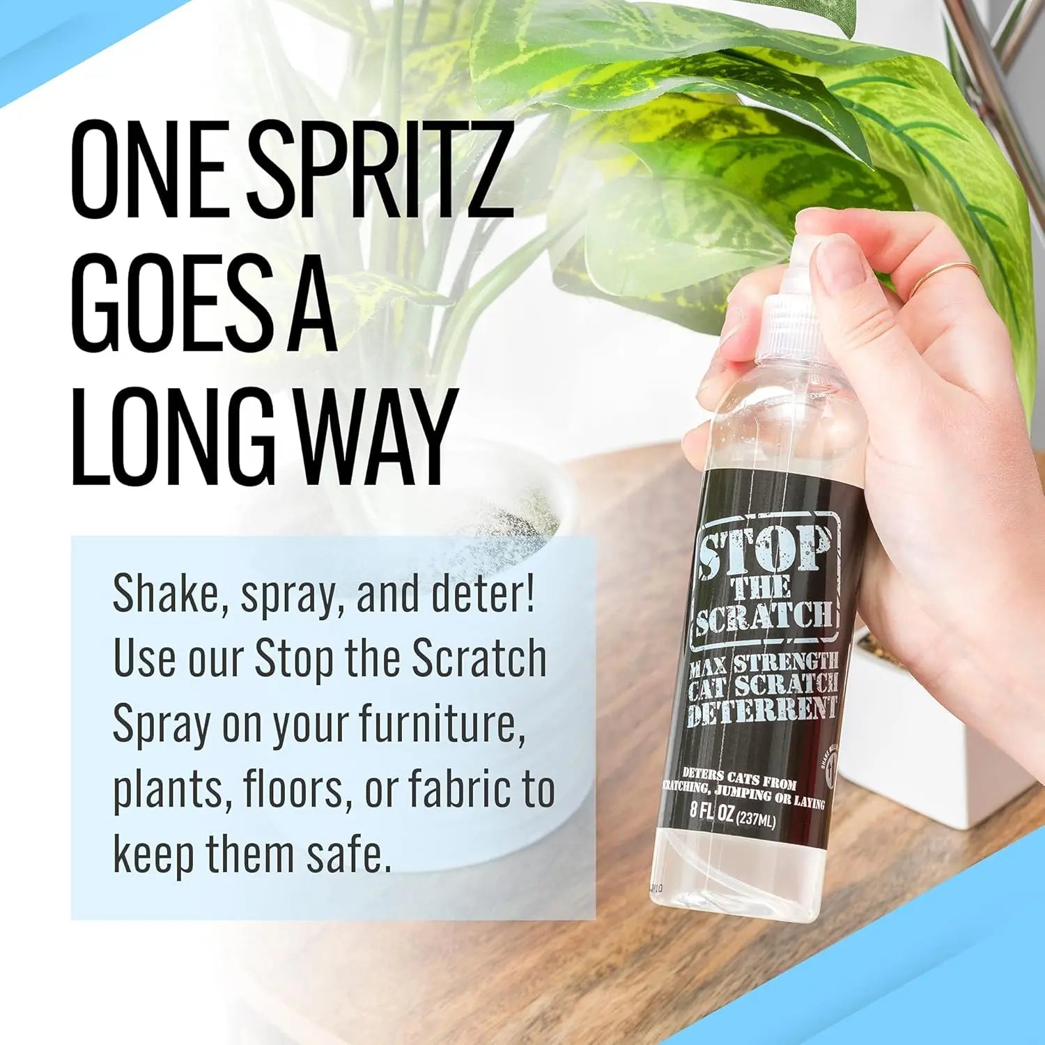 Stop the Scratch Kittens & Cat Deterrent Spray Rosemary Oil Non-Toxic Trainer