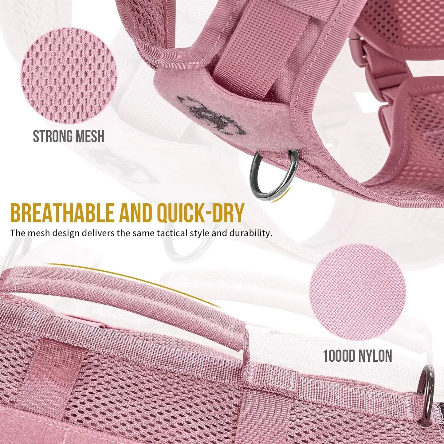 Tactical No-Pull Dog Harness – Mesh Military Vest with Handles for S -XL Dogs