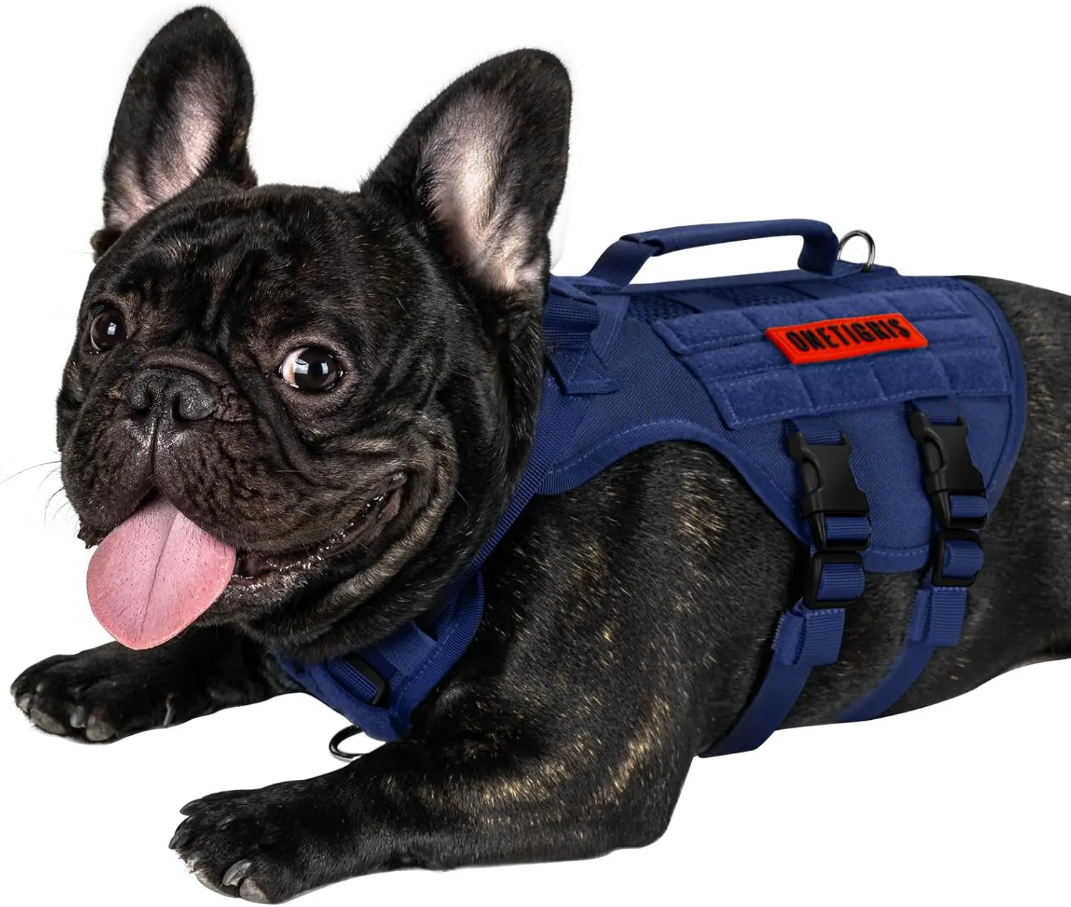 Tactical No-Pull Dog Harness – Mesh Military Vest with Handles for S -XL Dogs Blue Xs