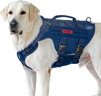 Tactical No-Pull Dog Harness – Mesh Military Vest with Handles for S -XL Dogs Blue Xl