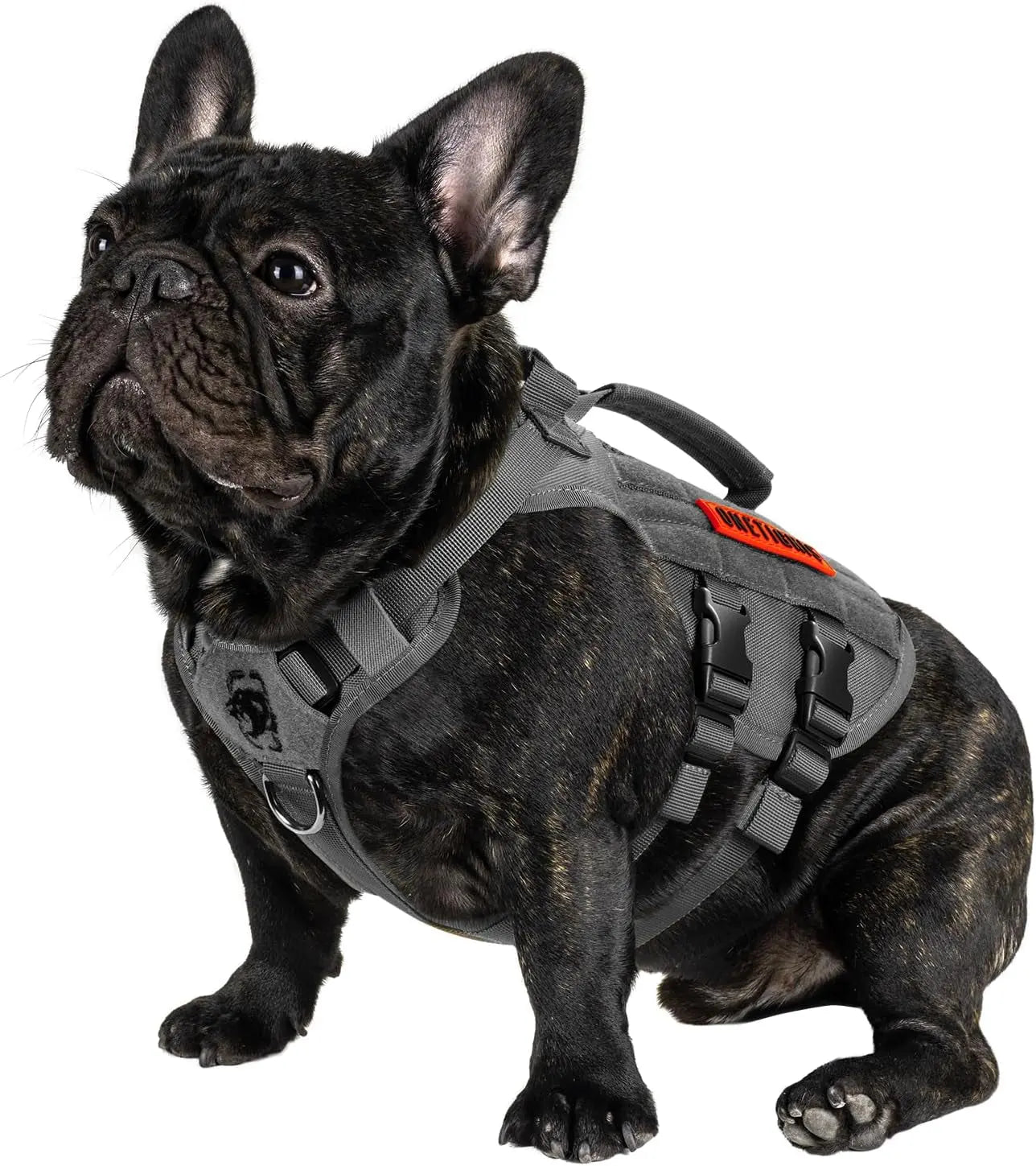 Tactical No-Pull Dog Harness – Mesh Military Vest with Handles for S -XL Dogs Grey Xs