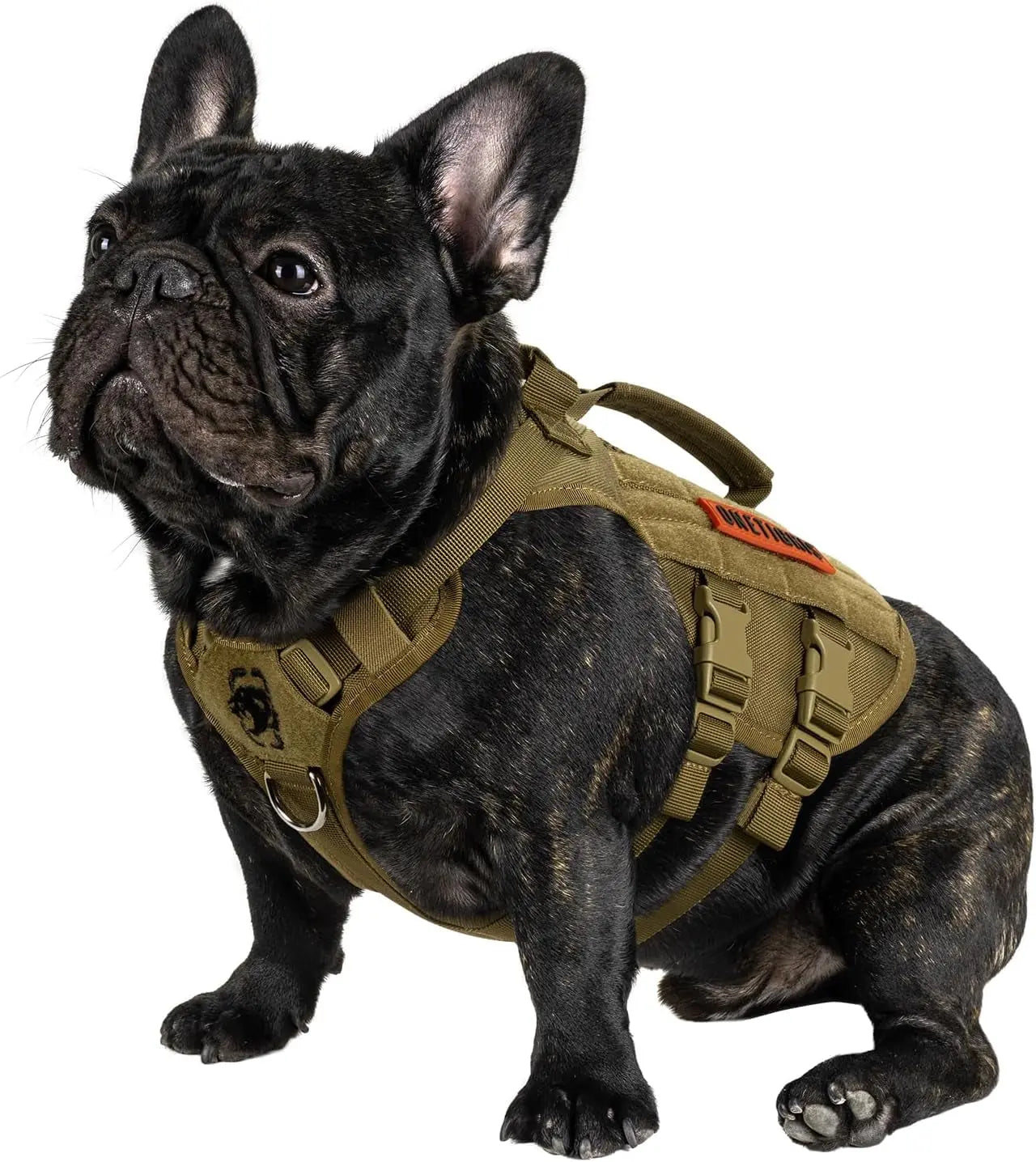Tactical No-Pull Dog Harness – Mesh Military Vest with Handles for S -XL Dogs Brown Xs