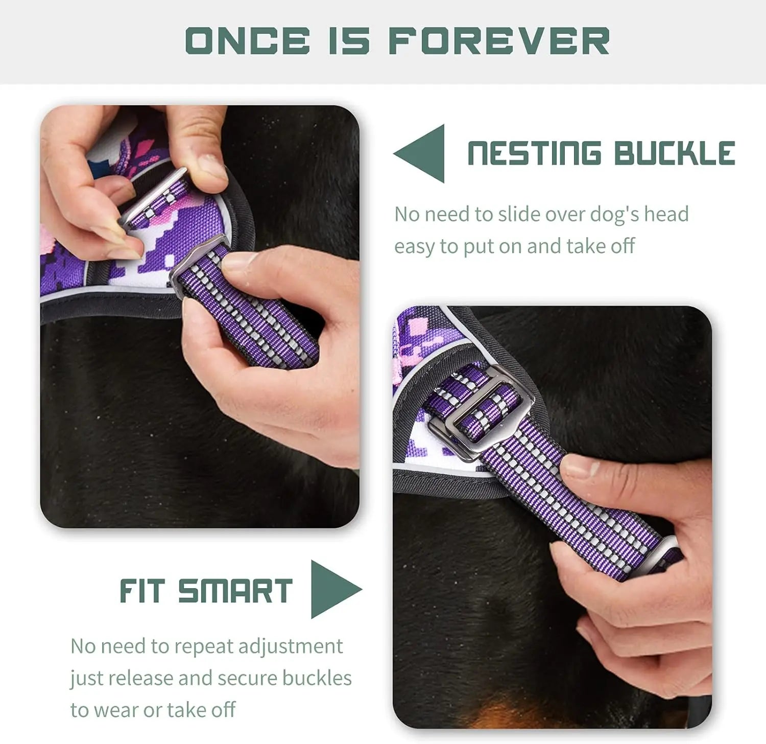 Tactical No-Pull Dog Harness with Handle, Reflective Adjustable Training Vest