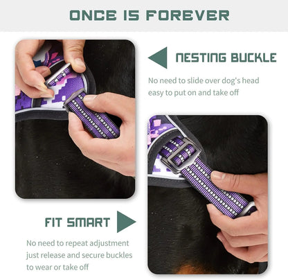 Tactical No-Pull Dog Harness with Handle, Reflective Adjustable Training Vest