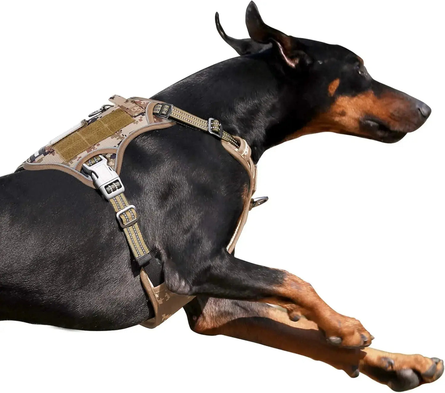 Tactical No-Pull Dog Harness with Handle, Reflective Adjustable Training Vest Desert Camo