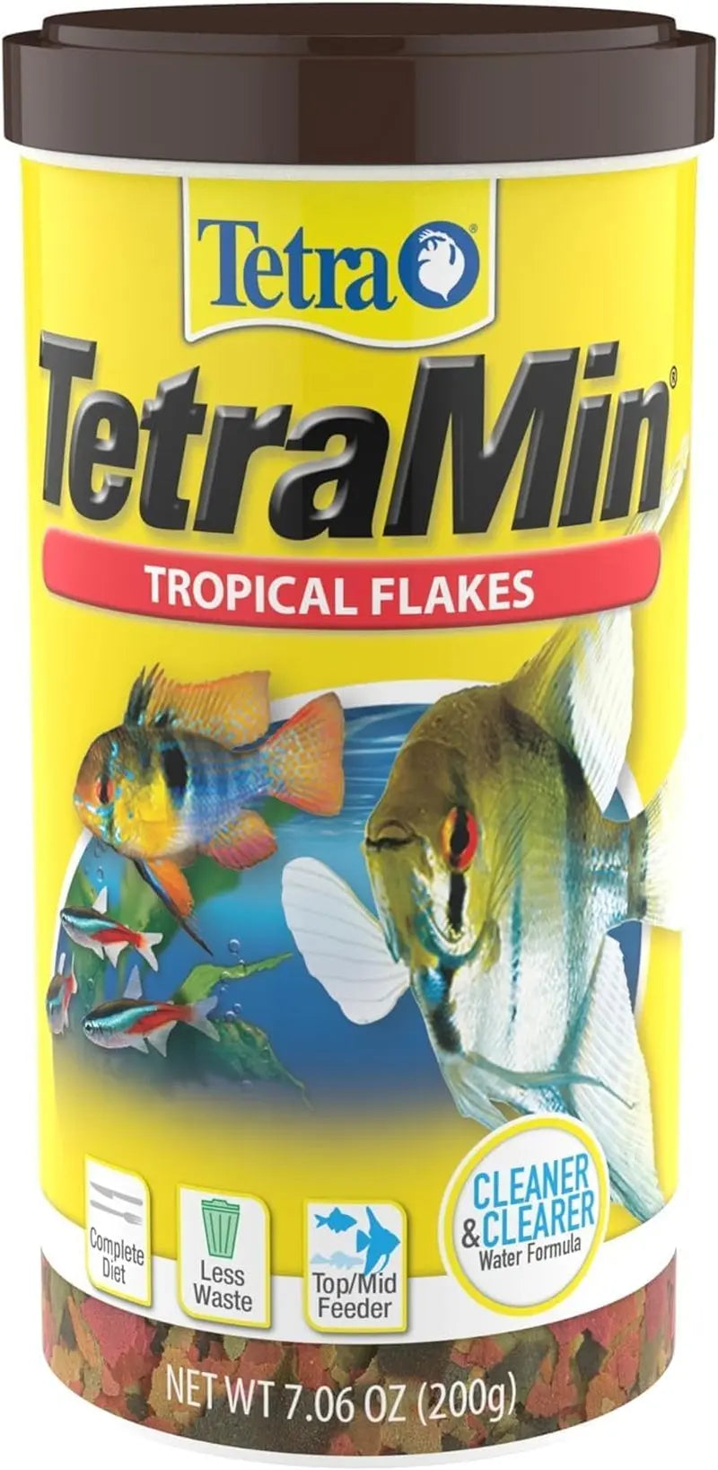 TetraMin Tropical Flake Fish Food Balanced Nutrition Clear Water Formula 7.06 Ounce (Pack Of 1)