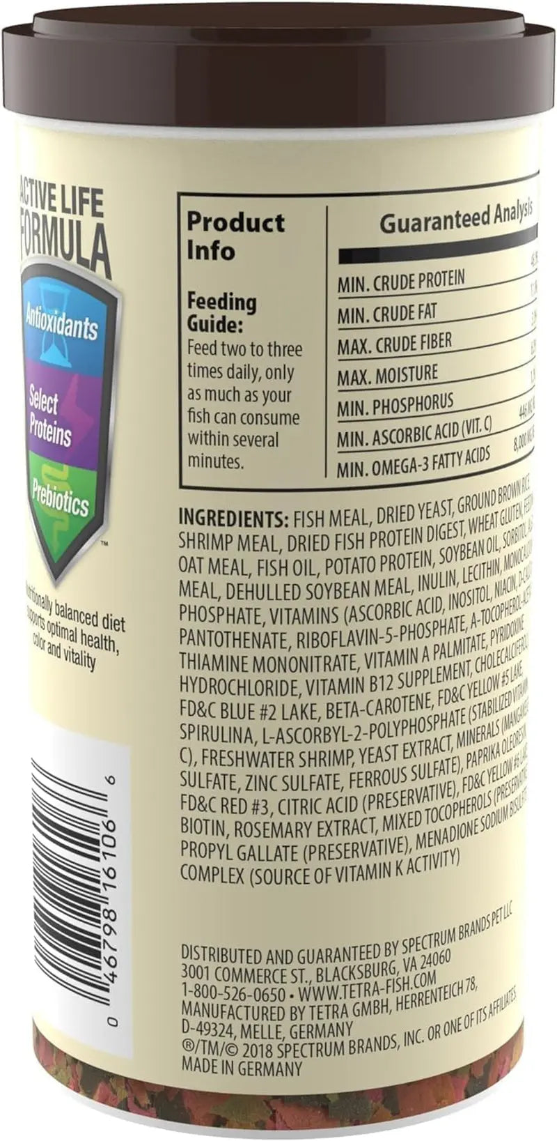 TetraMin Tropical Flake Fish Food Balanced Nutrition Clear Water Formula