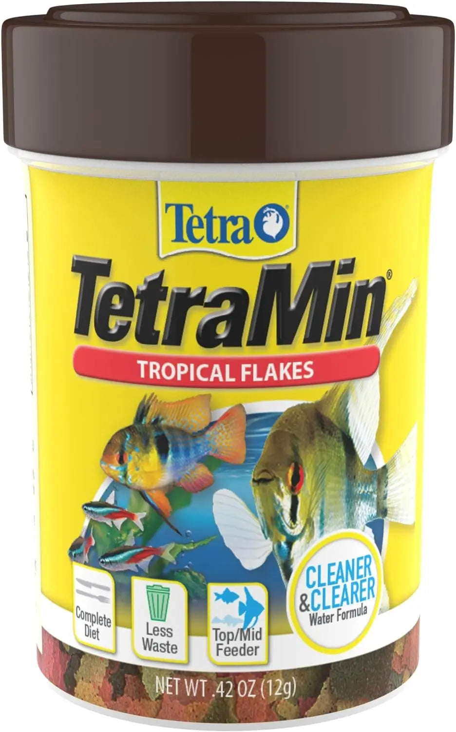 TetraMin Tropical Flake Fish Food Balanced Nutrition Clear Water Formula 0.42 Ounce (Pack Of 1)