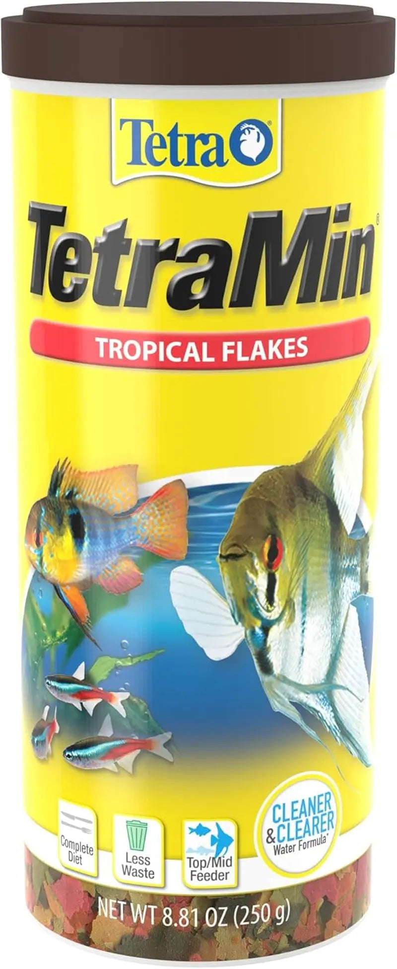 TetraMin Tropical Flake Fish Food Balanced Nutrition Clear Water Formula 8.81 Ounce (Pack Of 1)