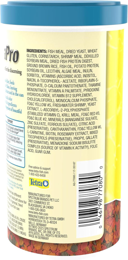 TetraPro Tropical Color Crisps Fish Food Color Enhancing 7.41oz