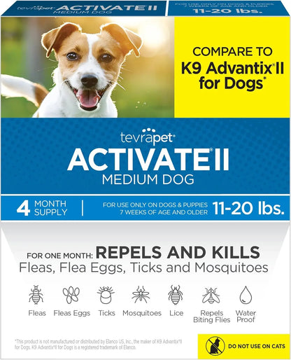 TevraPet Activate II Flea & Tick for Dogs 11–20 lbs – 4 Month Supply Default Title