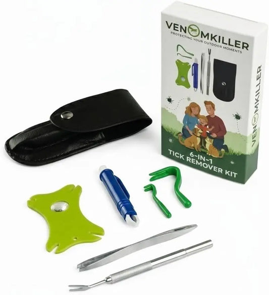Tick Remover Kit Stainless Steel Hooks Tweezers Tick Removal Tool Dogs Cats