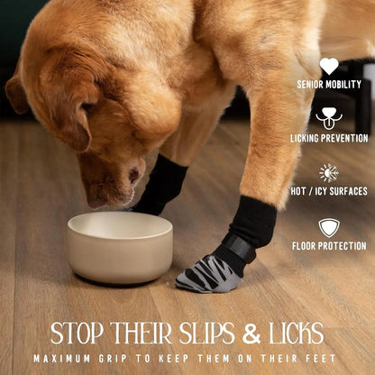Tigertoes Non-Slip Dog Socks for Outdoors & Indoors, Extra Grip Paw Protection
