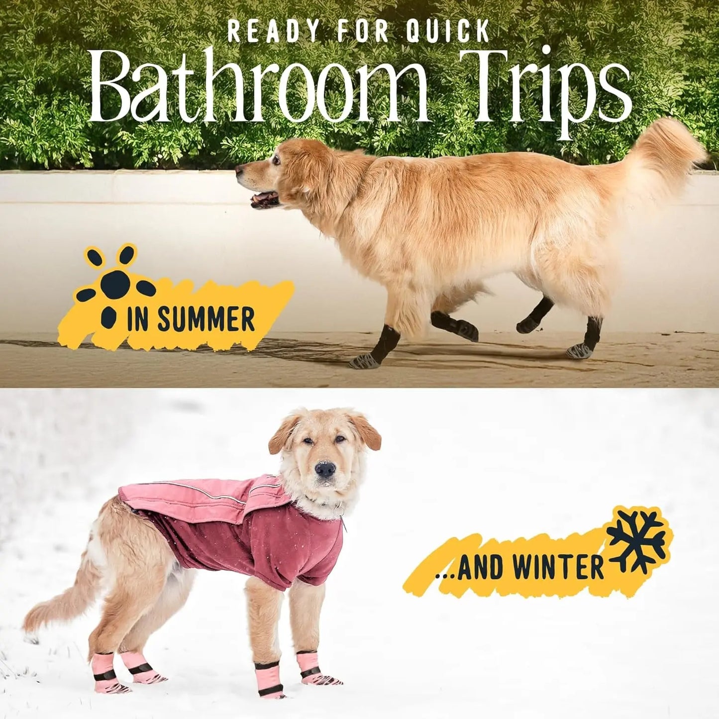 Tigertoes Non-Slip Dog Socks for Outdoors & Indoors, Extra Grip Paw Protection