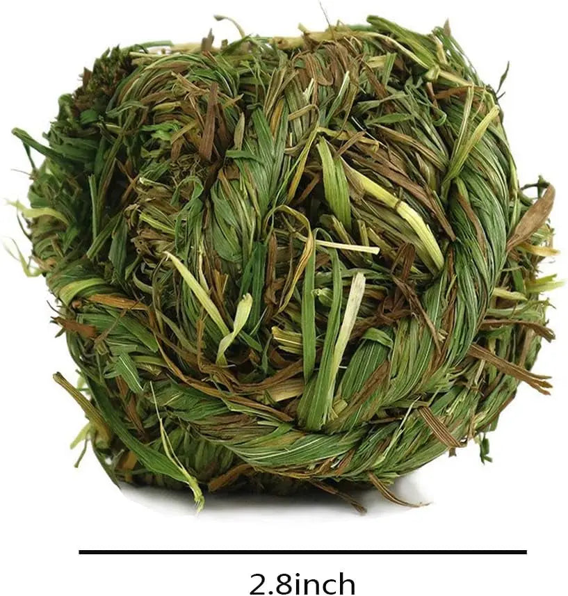 Timothy Hay Bunny Chew Balls Natural Grass Toys for Rabbits Guinea Pigs Hamsters