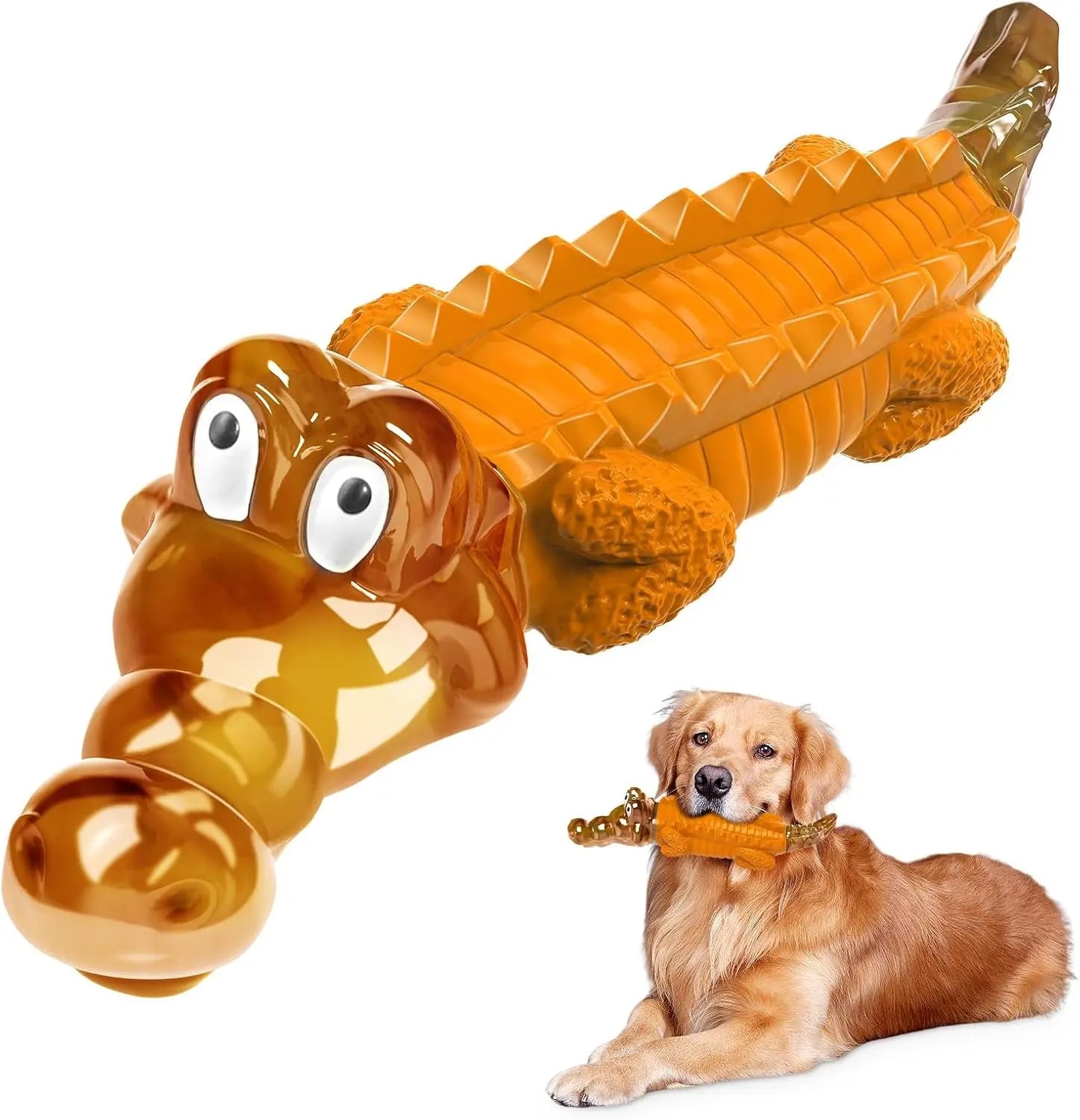 Tough Dog Chew Toy for Aggressive Chewers – Durable Interactive Toy Orange